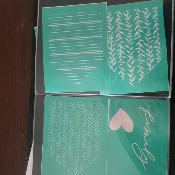 Bundled Reusable Silk Screen Stencils ~ 10 x 13 Binder ~Home, Laundry, Kitchen - Picture 5 of 16